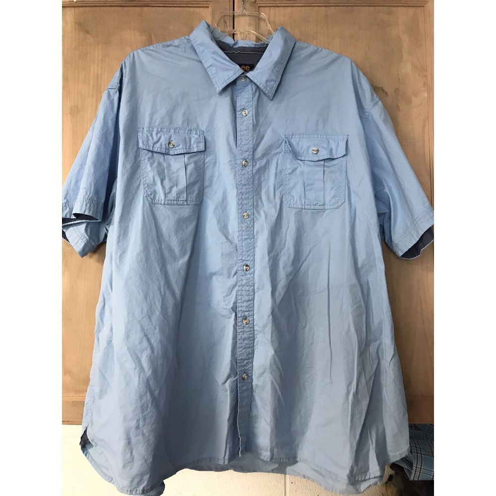 Lee Men's SS Button Up‎ Shirt Sz 4XB